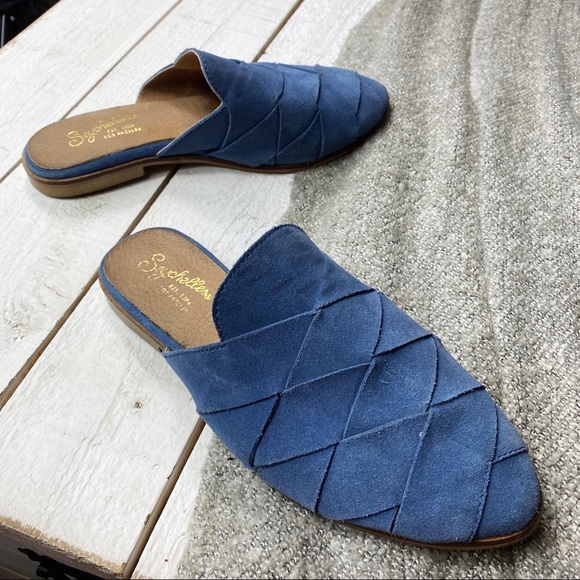 Seychelles Shoes - Anthro Seychelles Woven Suede Mule Slide